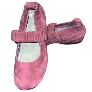 Dansko Women’s 36 (US 6.5–7) Mauve Suede Mary Jane Strap Slip‑On Shoes